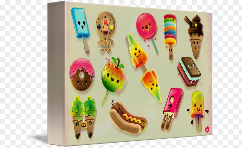 Junk Food Gallery Wrap Canvas Art Toy PNG
