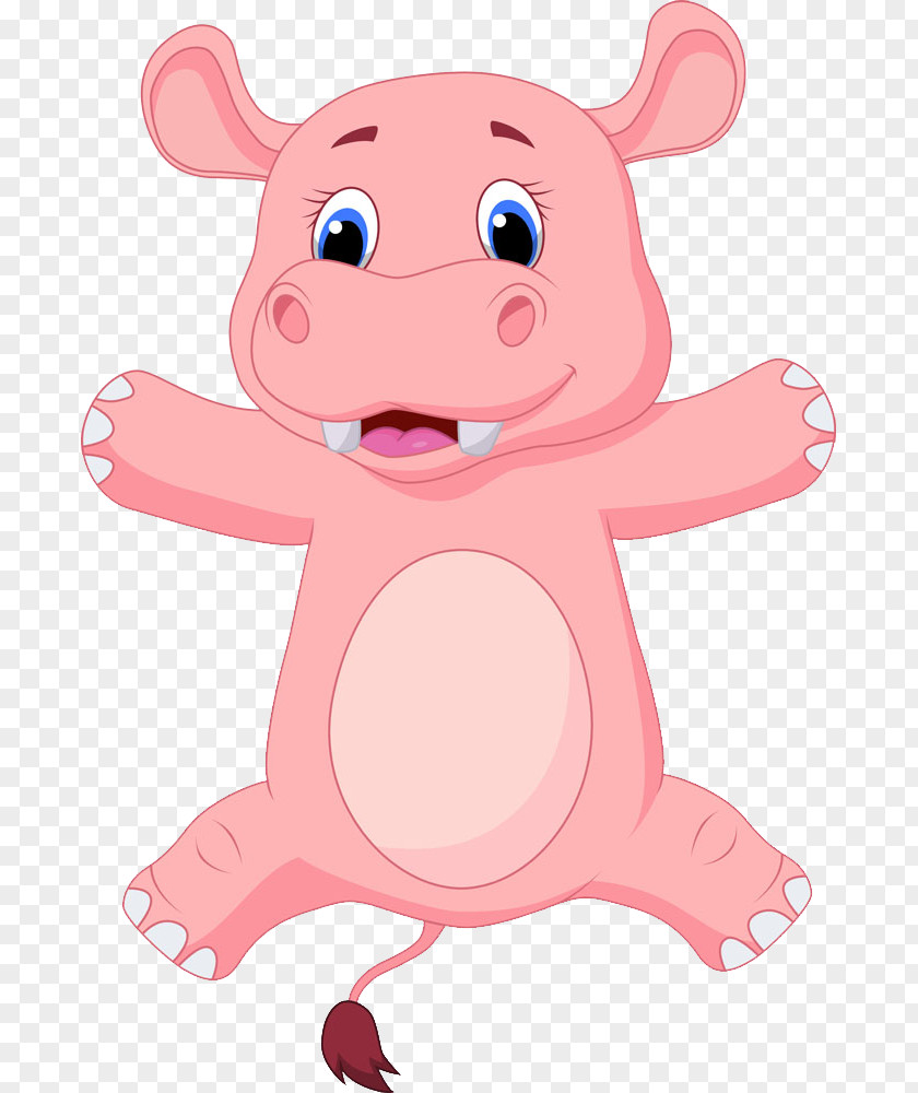 Pig Hippopotamus Cartoon Clip Art PNG