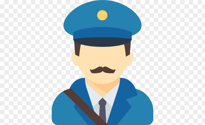 Police Blue Dress Mail Carrier Icon PNG