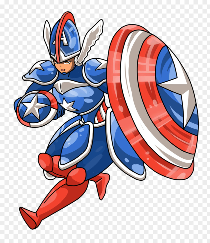 Stars And Stripes Captain America Superhero Cartoon Clip Art PNG