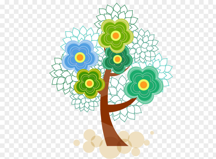 Colorful Tree Vector Abstract Syntax PNG