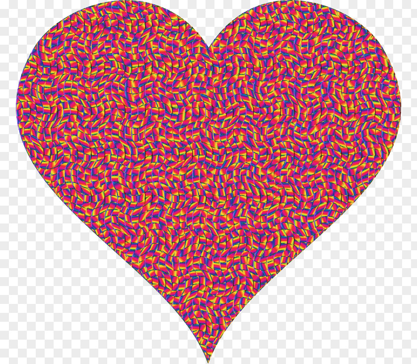Confetti Color Heart Clip Art PNG