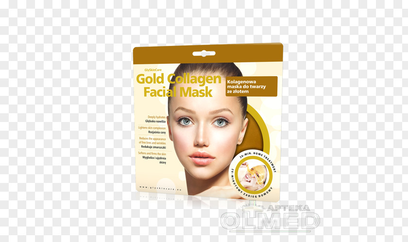 Face Facial Collagen Mask Gold PNG
