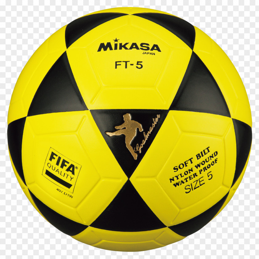 Size 5Black / Yellow Mikasa Sports FootballBall FT-5 BKY FIFA, DFV Official Footvolley Ball PNG