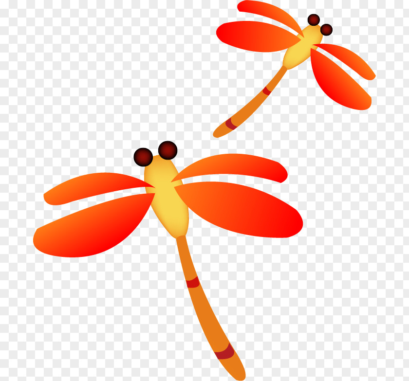 Cartoon Decorative Dragonfly Insect Clip Art PNG