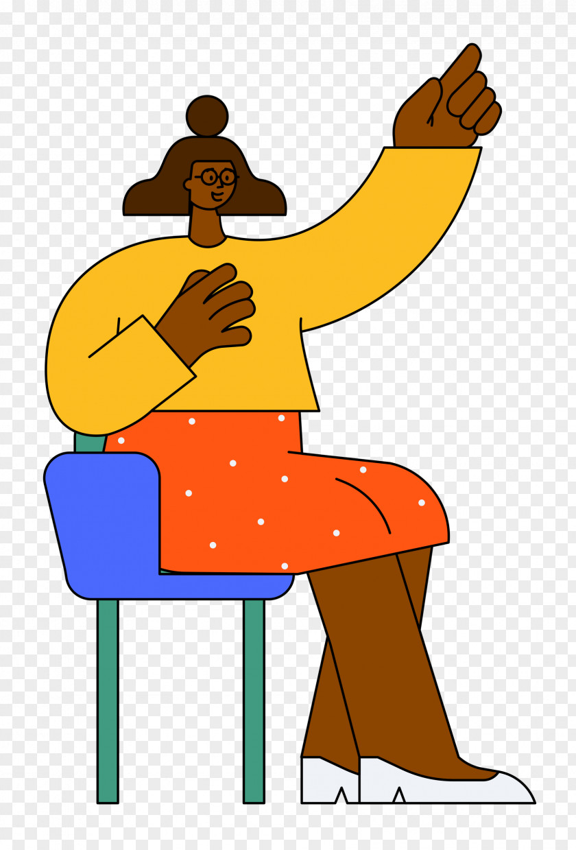 Cartoon Line Area Sitting Behavior PNG