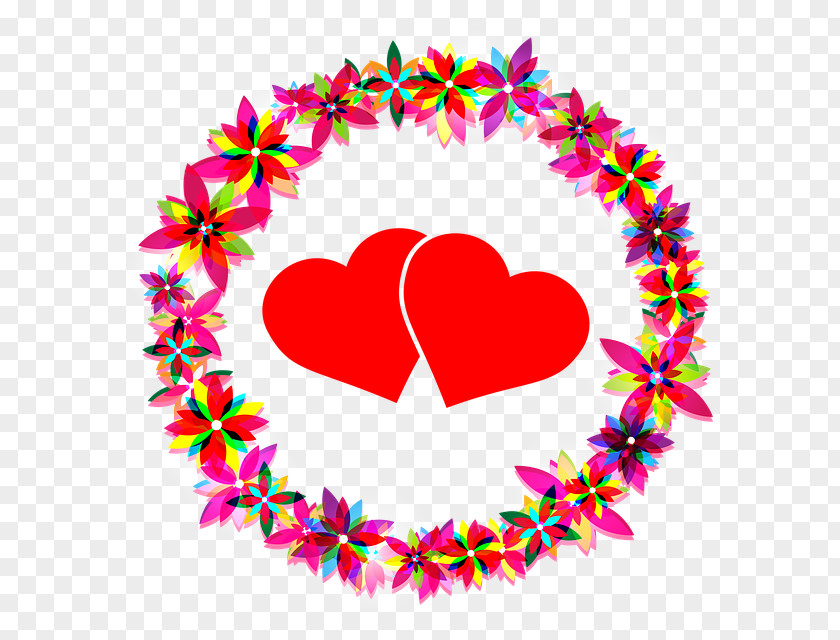 Colorful Flowers Wreaths Weddings Wreath Floral Design Heart PNG