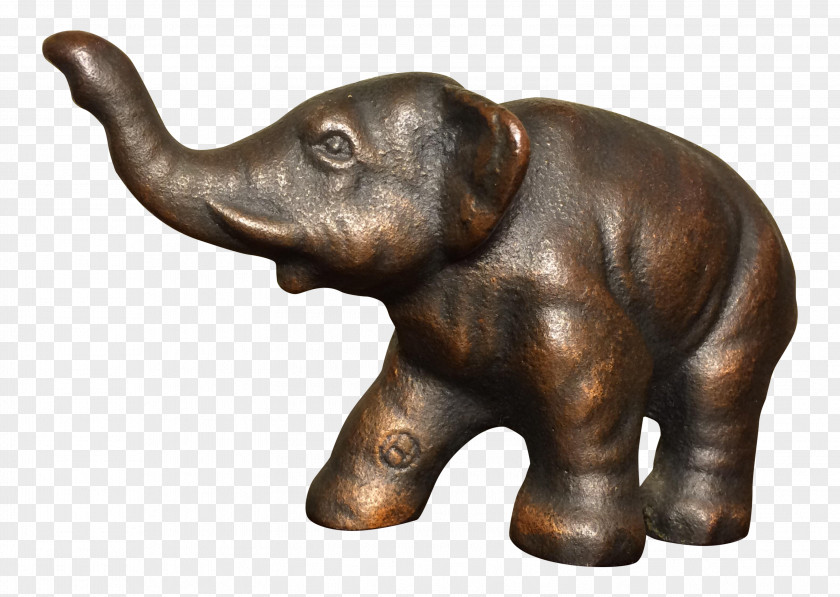Golden Statue Indian Elephant African Bronze PNG