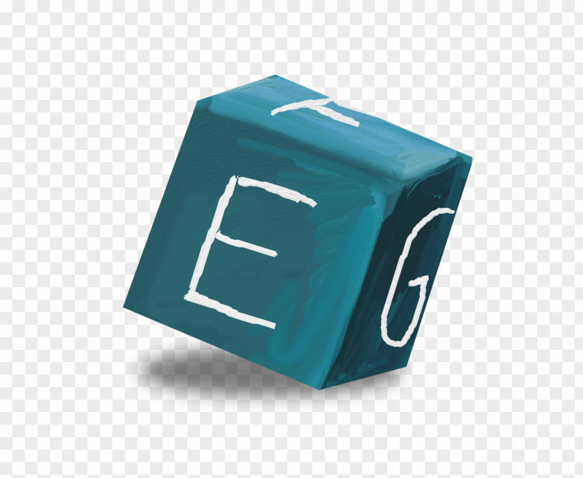 Green Alphabet Cubes Blue Cube Dice PNG