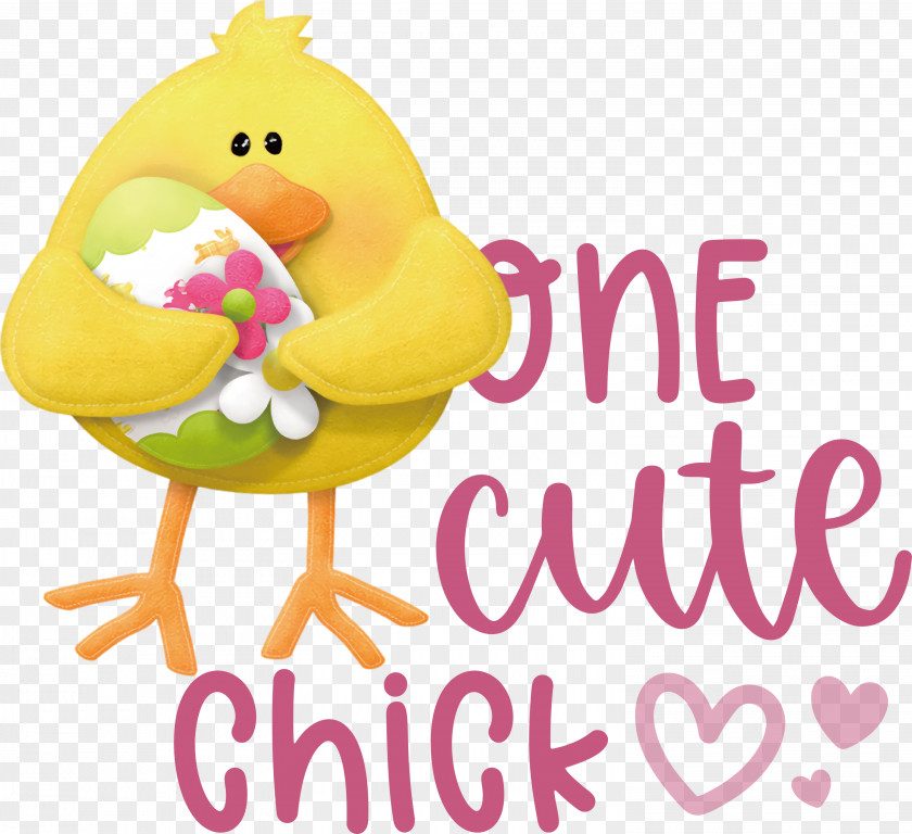 One Cute Chick Easter Day Happy PNG