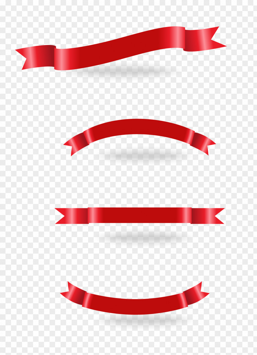 Red Ribbon Banner Download Euclidean Vector PNG