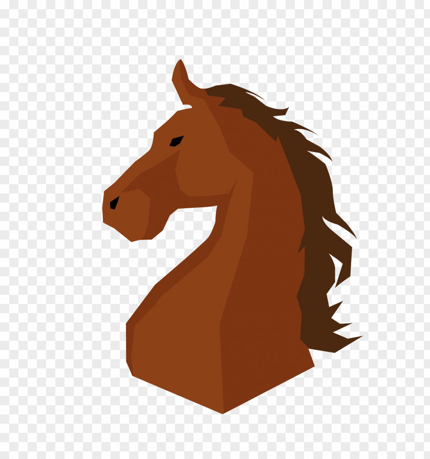 Vector Brown Horse Head Image Mustang Pony Mane Stallion PNG