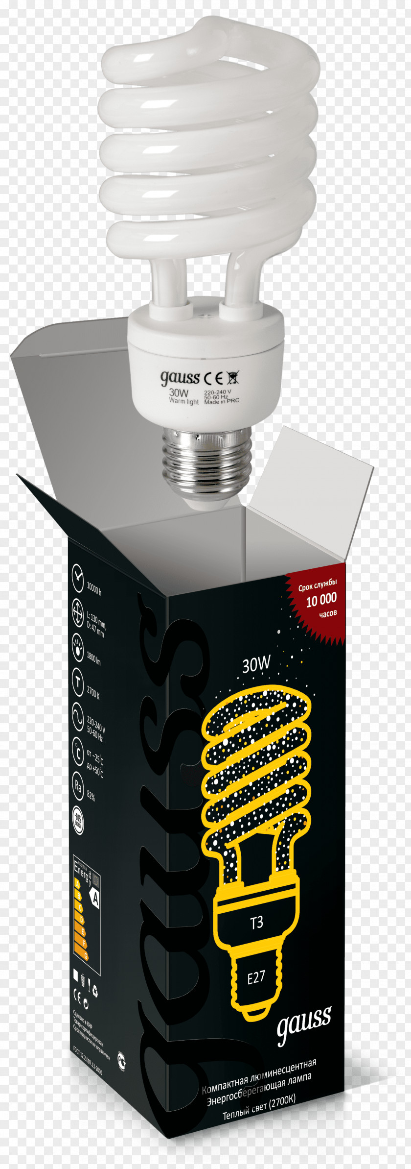 Lamp Energy Saving Fluorescent Edison Screw Incandescent Light Bulb PNG