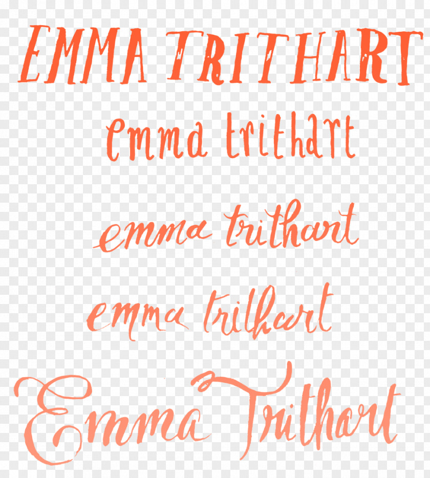 Line Calligraphy Font PNG