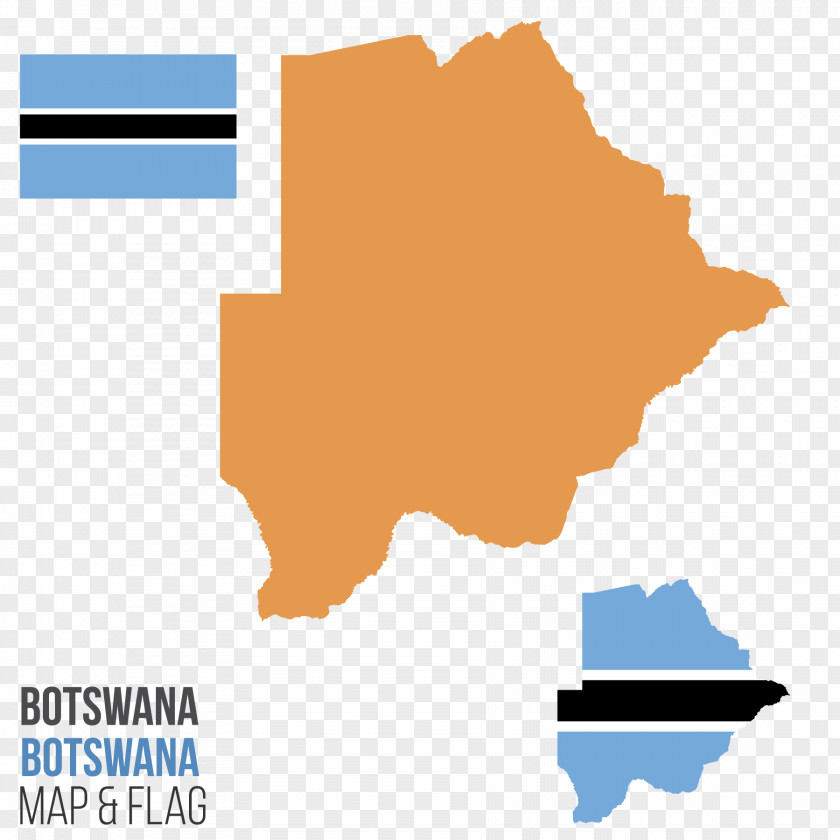 Botswana Vector Map Silhouette PNG