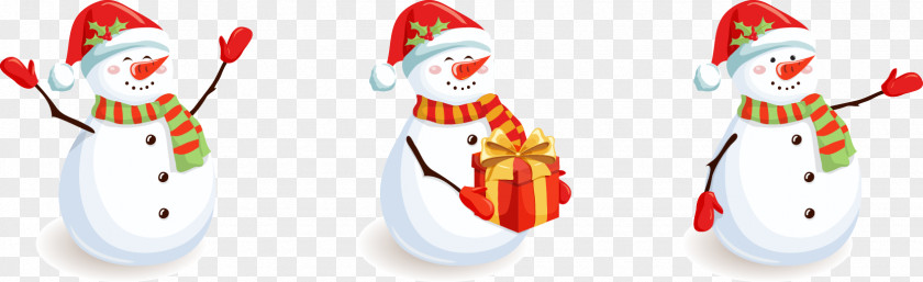 Christmas Snowman Vector Material Rudolph Santa Claus PNG