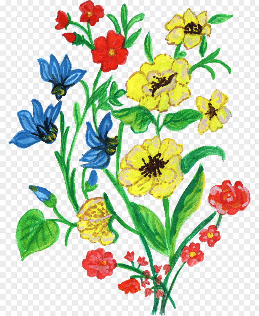 Flower Paint Cut Flowers Floral Design Clip Art PNG