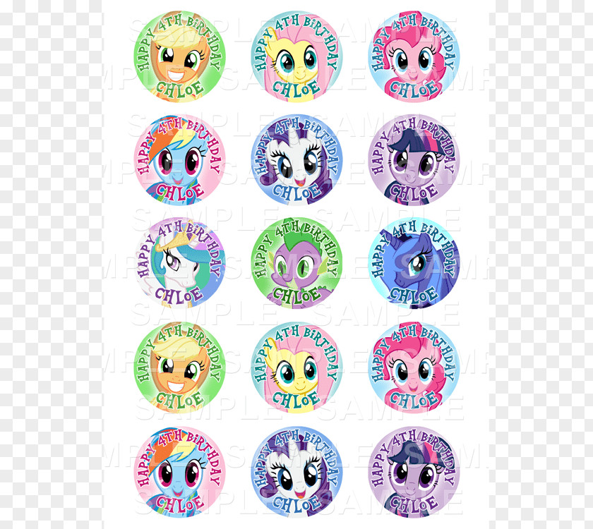 My Little Pony Cupcake Frosting & Icing Cookie Cake PNG