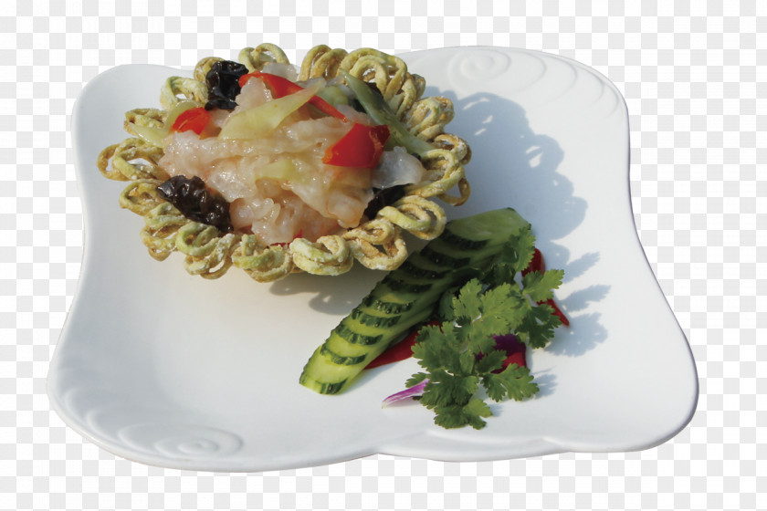 Nest Slipped Shrimp Prawn Cracker Plate Dish PNG