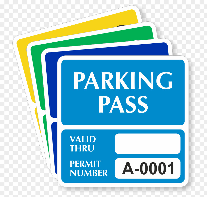 Parking Sticker Paper Decal Image PNG