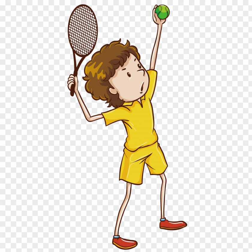 Playing Tennis Boy Player Stock Photography Illustration PNG