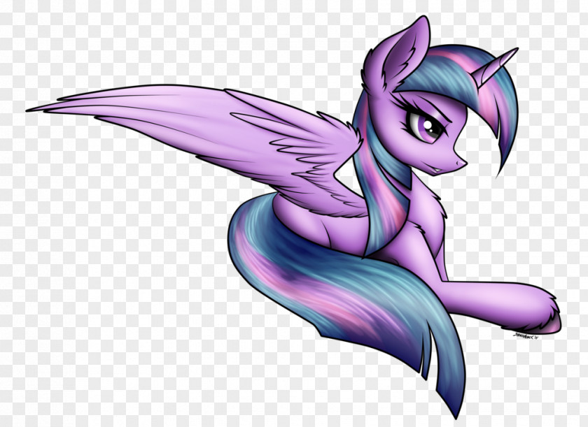 Fantasy Blue Crescent Pony Twilight Sparkle Fluttershy Drawing Art PNG