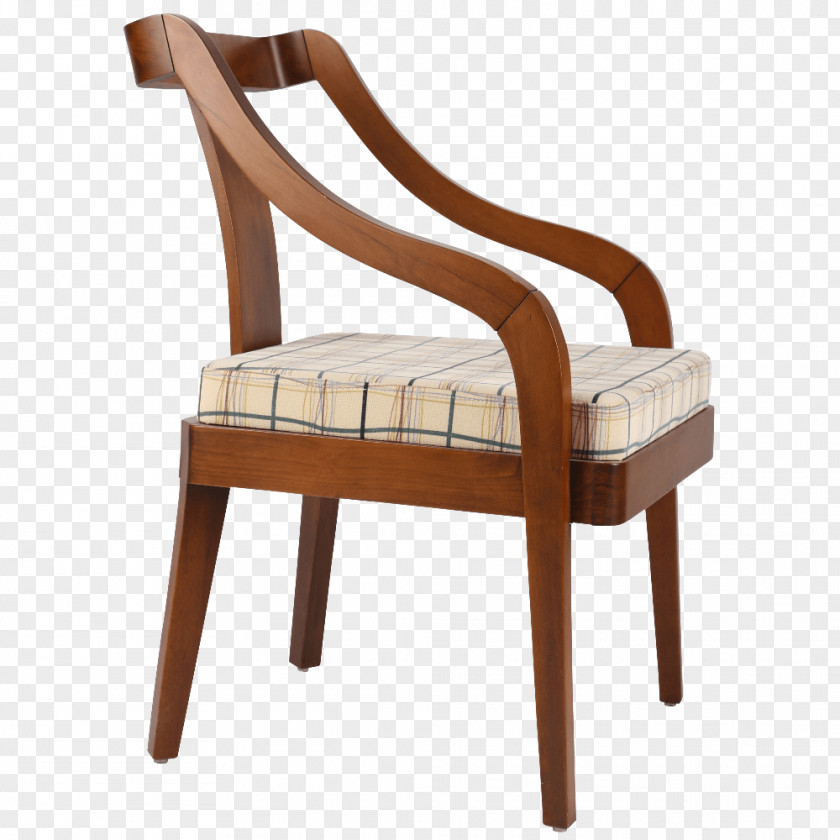 Wooden Chair Armrest Wood Garden Furniture PNG