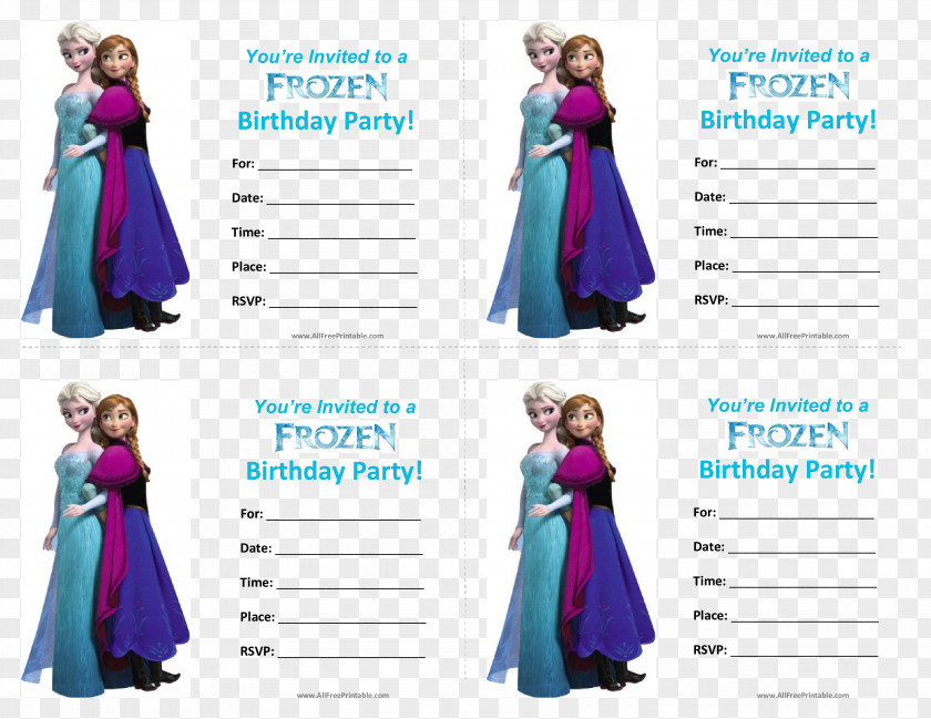 Business Invitation Elsa Anna Wedding Frozen Birthday PNG