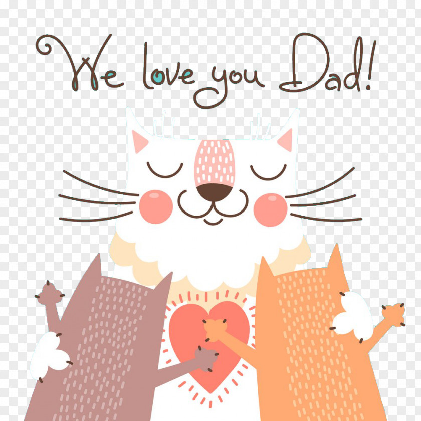 Cute Cat Mothers Day Love Father PNG
