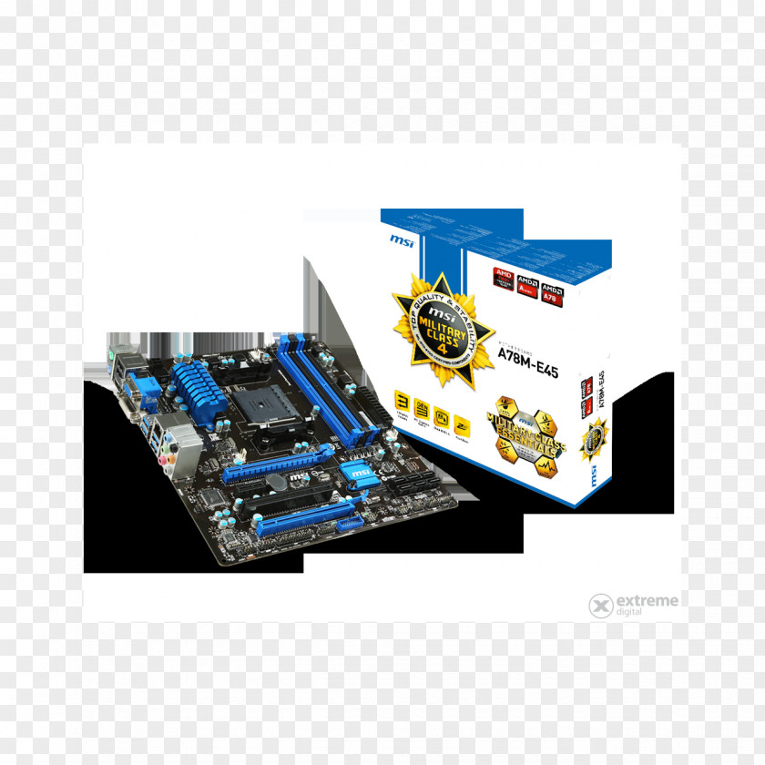 Fm MSI A88XM-E45 Motherboard FM2+ AMD A88X DDR3 Gigabit LAN VGA DVI HDMI MicroATX Socket CPU PNG