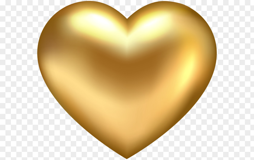 Gold Heart Clip Art PNG