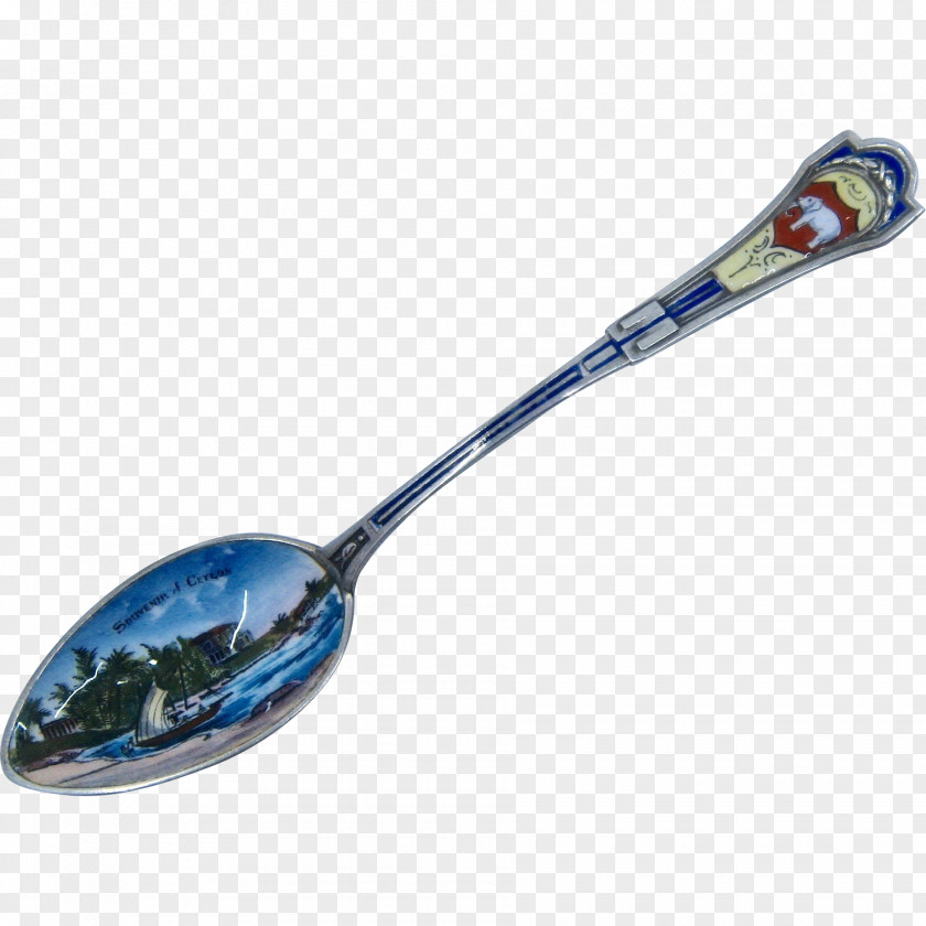 Spoon Cutlery Kitchen Utensil Tableware Cobalt Blue PNG