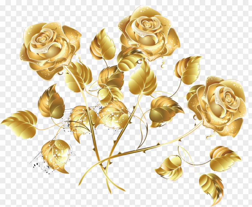 Golden Rose Creative Sea PNG