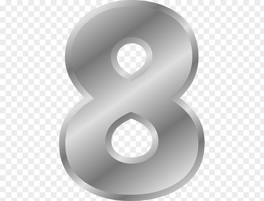 Silver Number 8 PNG 8, clipart PNG