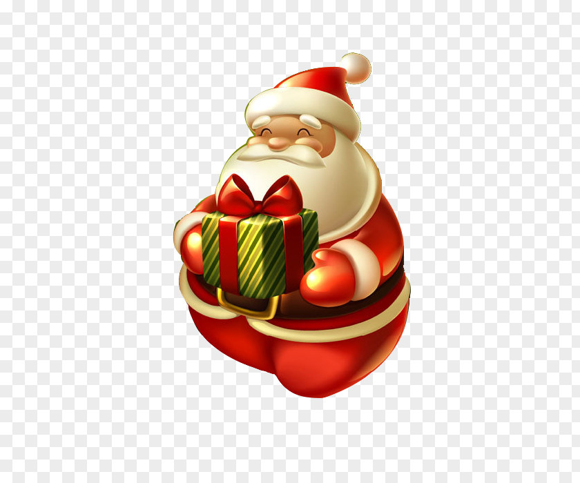 Smiling Santa Claus Gifts Ded Moroz Snegurochka Christmas PNG