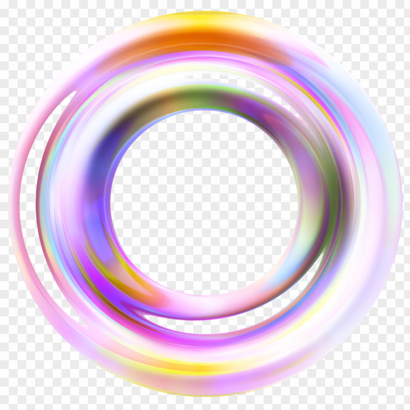 Sound Wave Circle Disk Color Ring Light PNG
