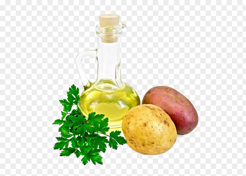 The Bottle Beside Potatoes Potato Oil Stock Photography PNG