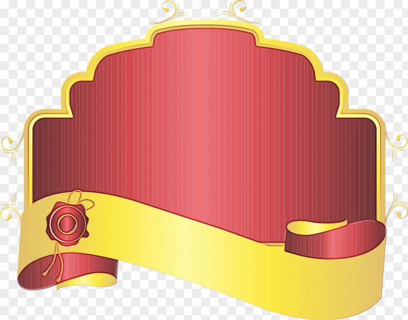Yellow Red Background Ribbon PNG