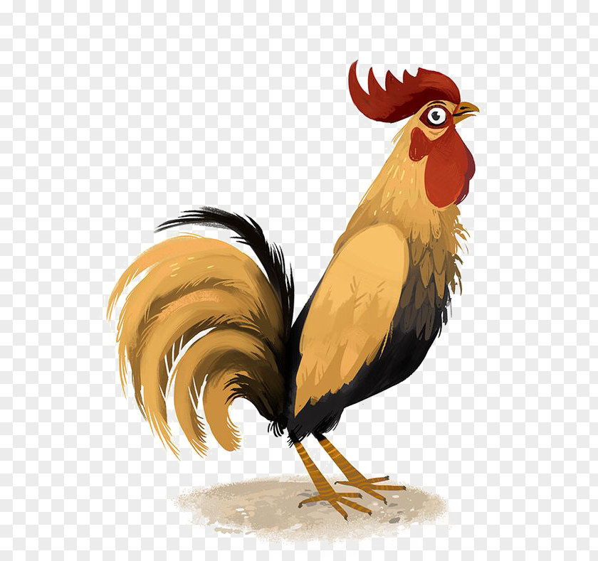 Cock Rooster Chicken Paper Illustration PNG