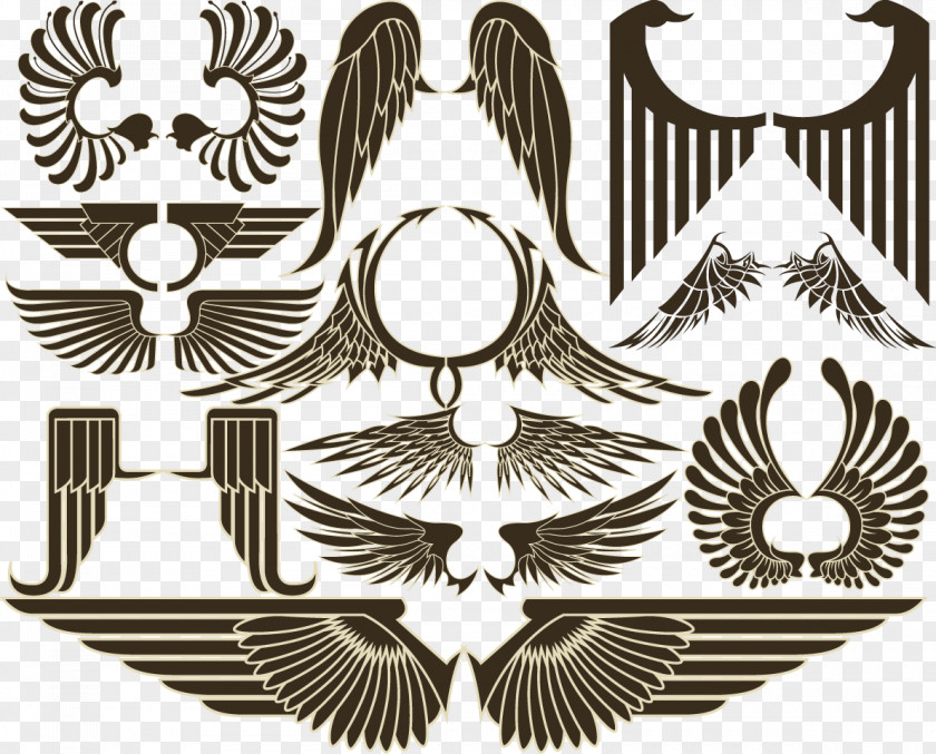 Decorative Black Wings Royalty-free Illustration PNG