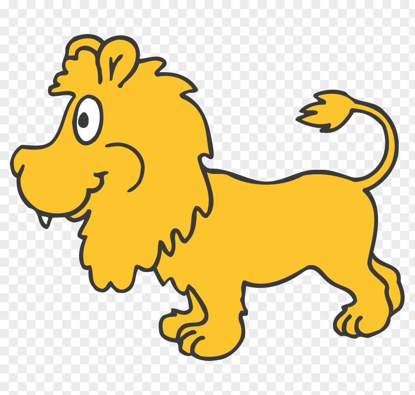 Lion Tiger Coloring Book Drawing Image PNG