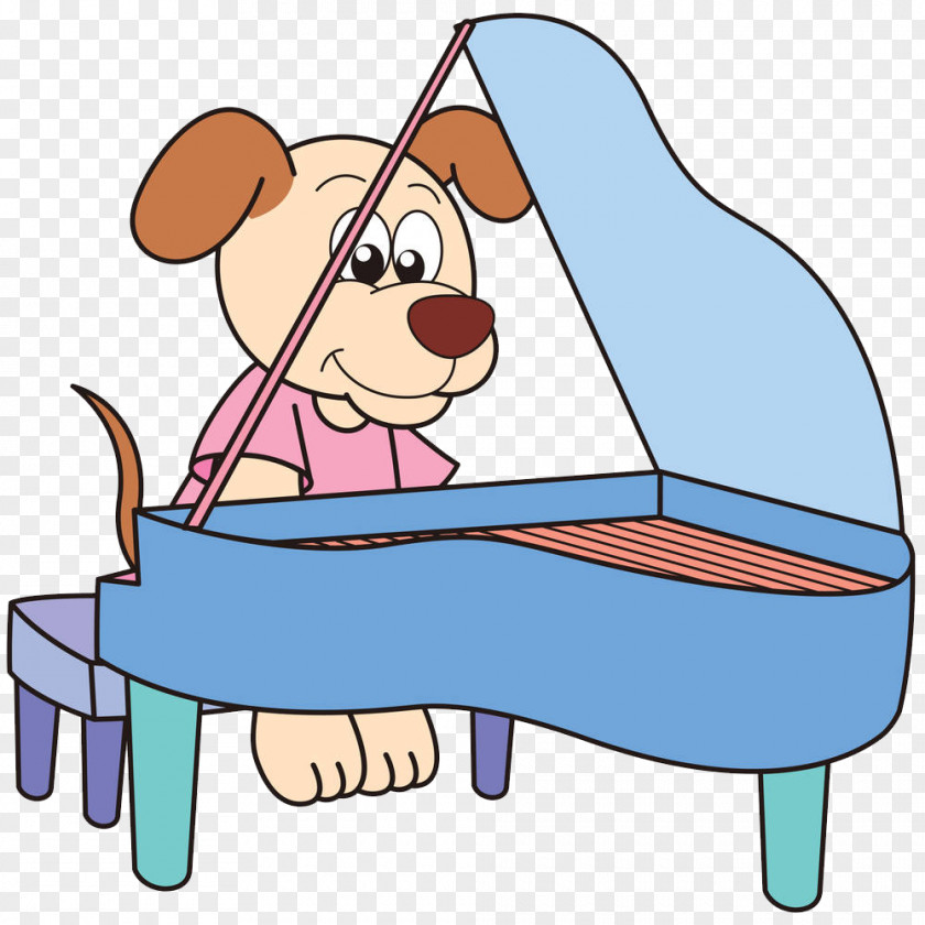 The Puppy Plays Piano Dog Royalty-free Clip Art PNG