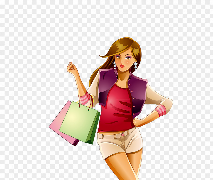 Shopping Woman Stock Photography Bag Illustration PNG