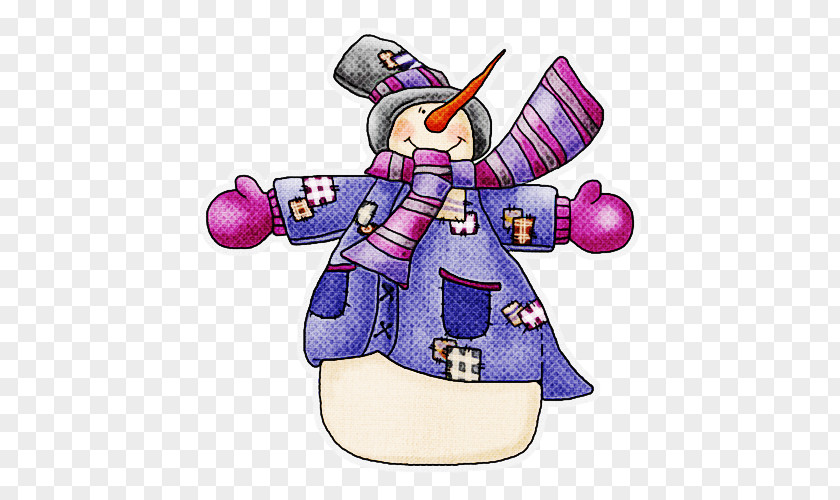 Snowman Violet PNG