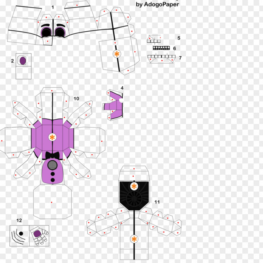 Paper Cut Art Five Nights At Freddy's 2 Freddy's: Sister Location Model 3 PNG