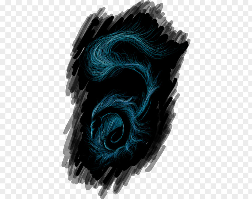 Sea Serpent Teal Feather PNG