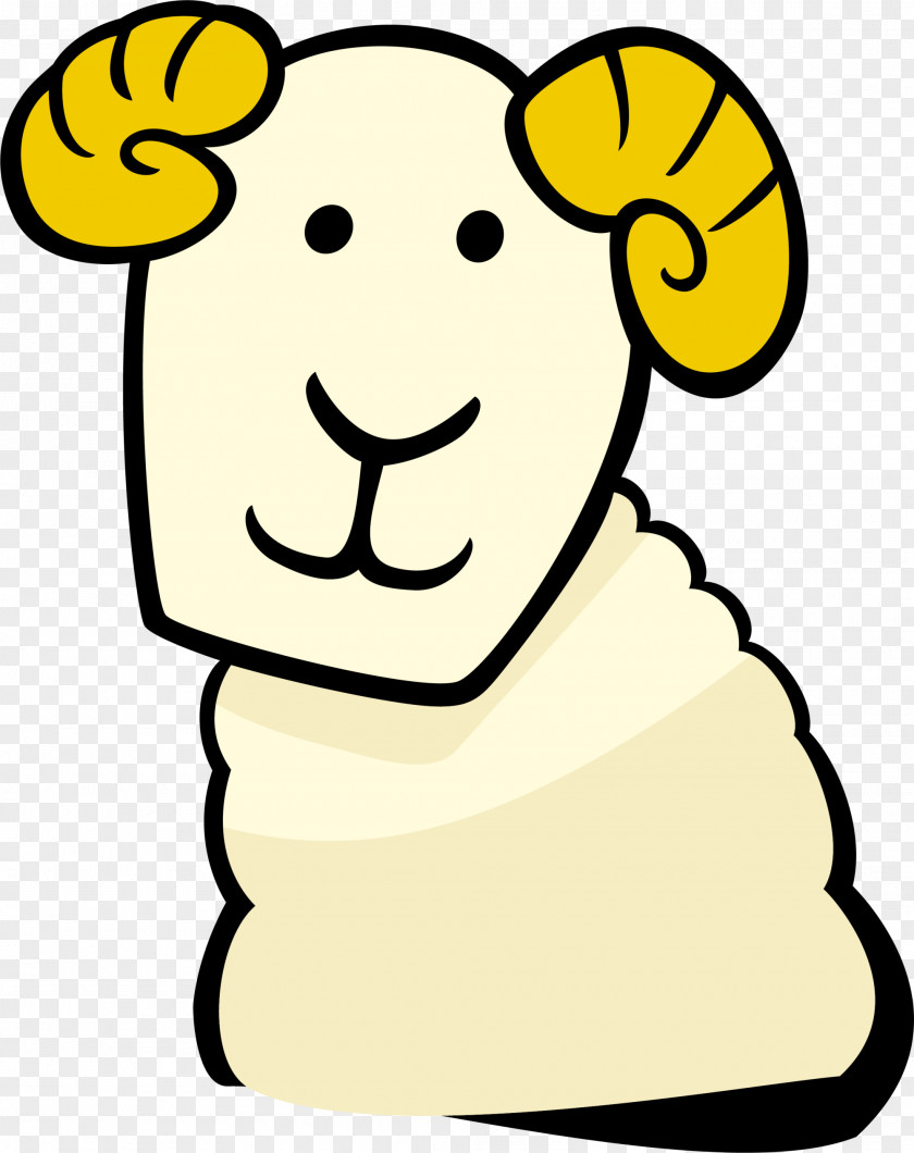 Yellow Cartoon Goat Clip Art PNG