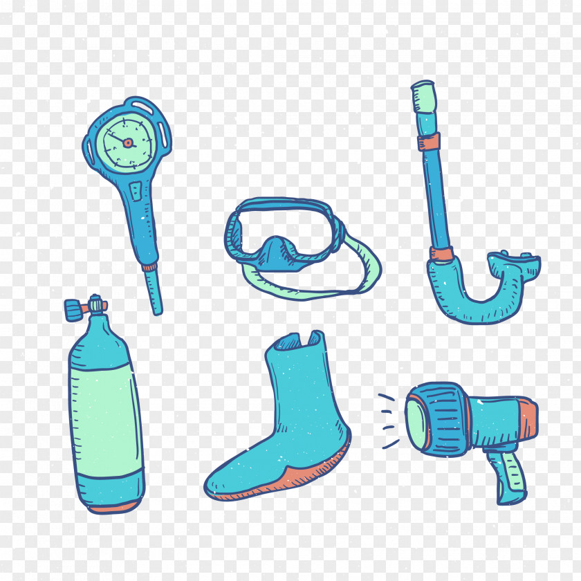 Cartoon Underwater Tools Euclidean Vector PNG