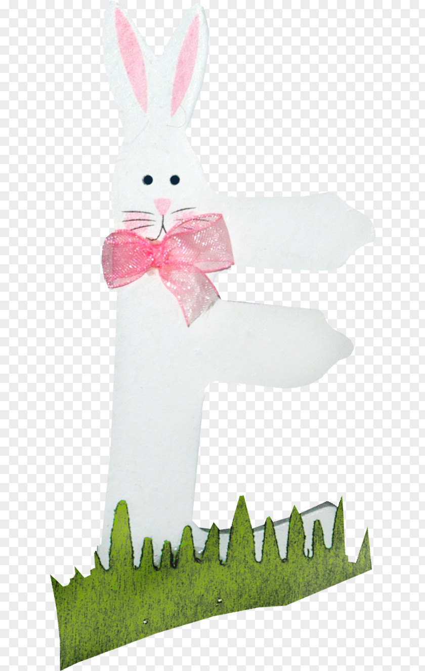 Grass White Wooden Rabbit Easter Bunny Hare PNG