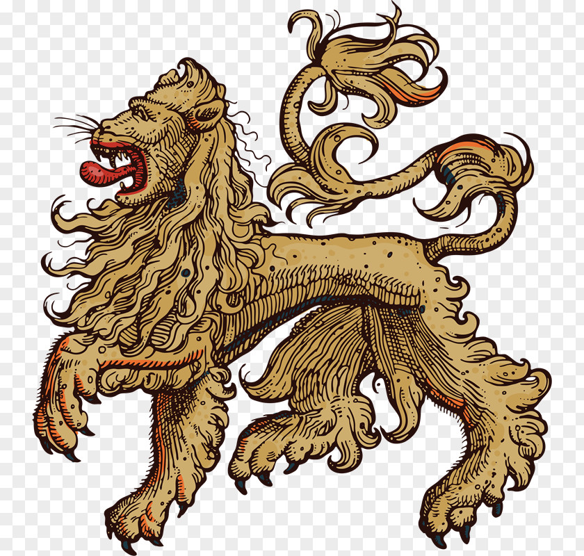 Lion Heraldry PNG